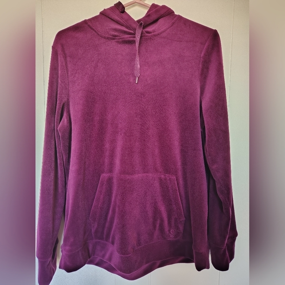 Cuddl Duds Fuchsia Plush Hoodie Size S - Picture 3 of 9